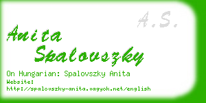 anita spalovszky business card